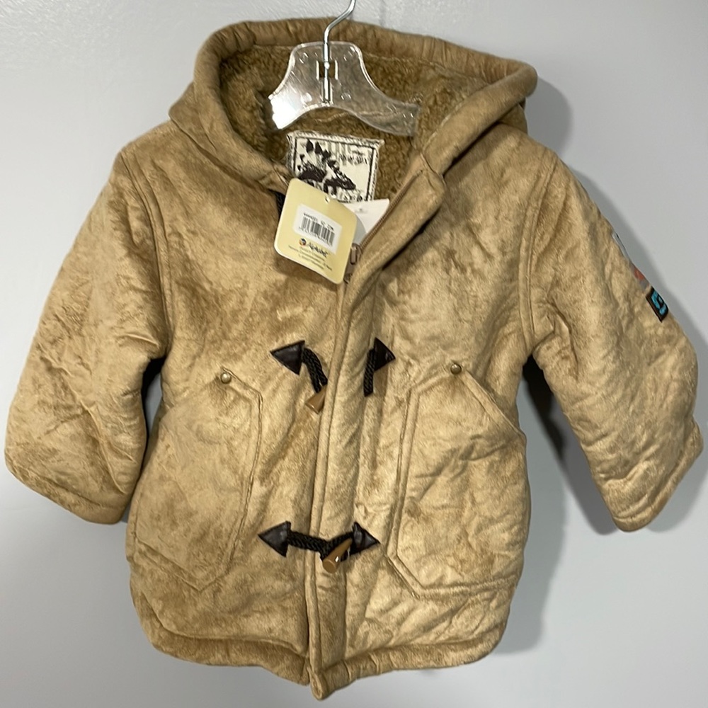 NWT Alphabet Shearling Like Boys Coat